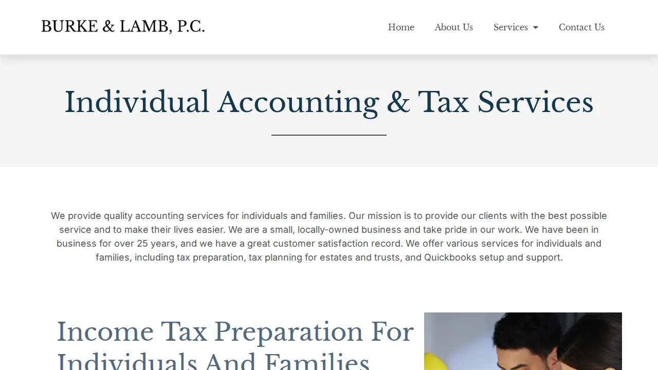 Burke & Lamb CPA page