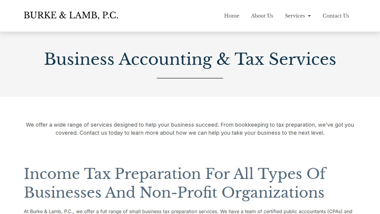 Burke & Lamb CPA page