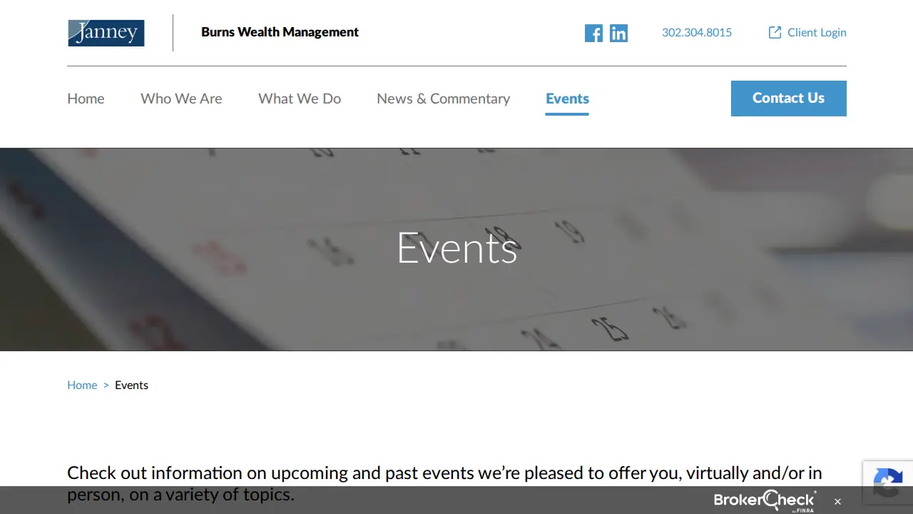 Burns Wealth Management of Janney Montgomery Scott page