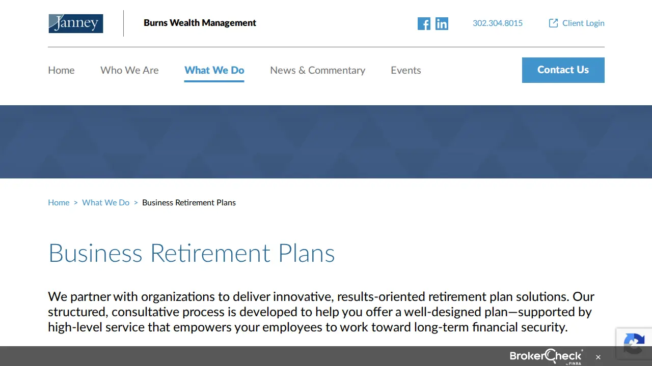 Burns Wealth Management of Janney Montgomery Scott page