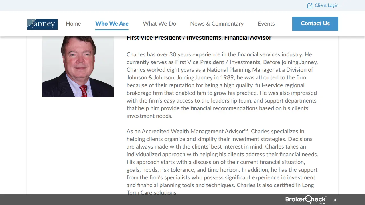 Burns Wealth Management of Janney Montgomery Scott page
