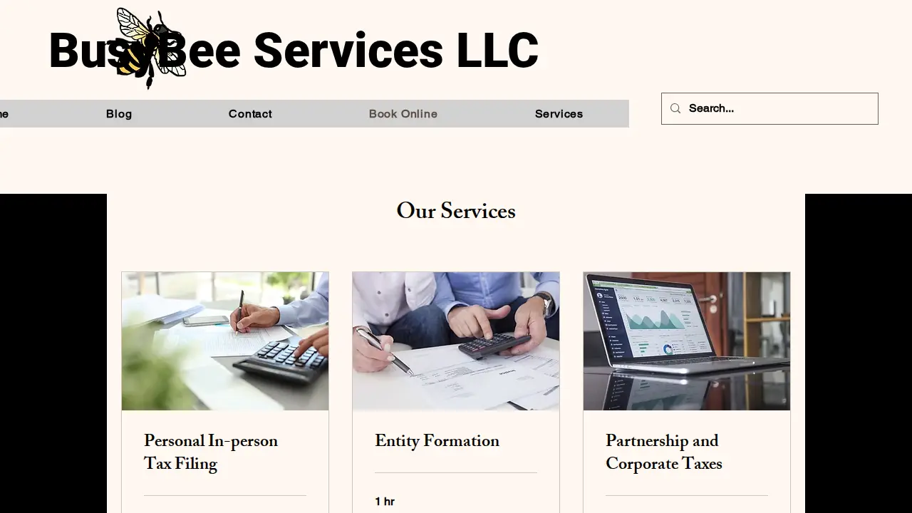 BusyBee Services page