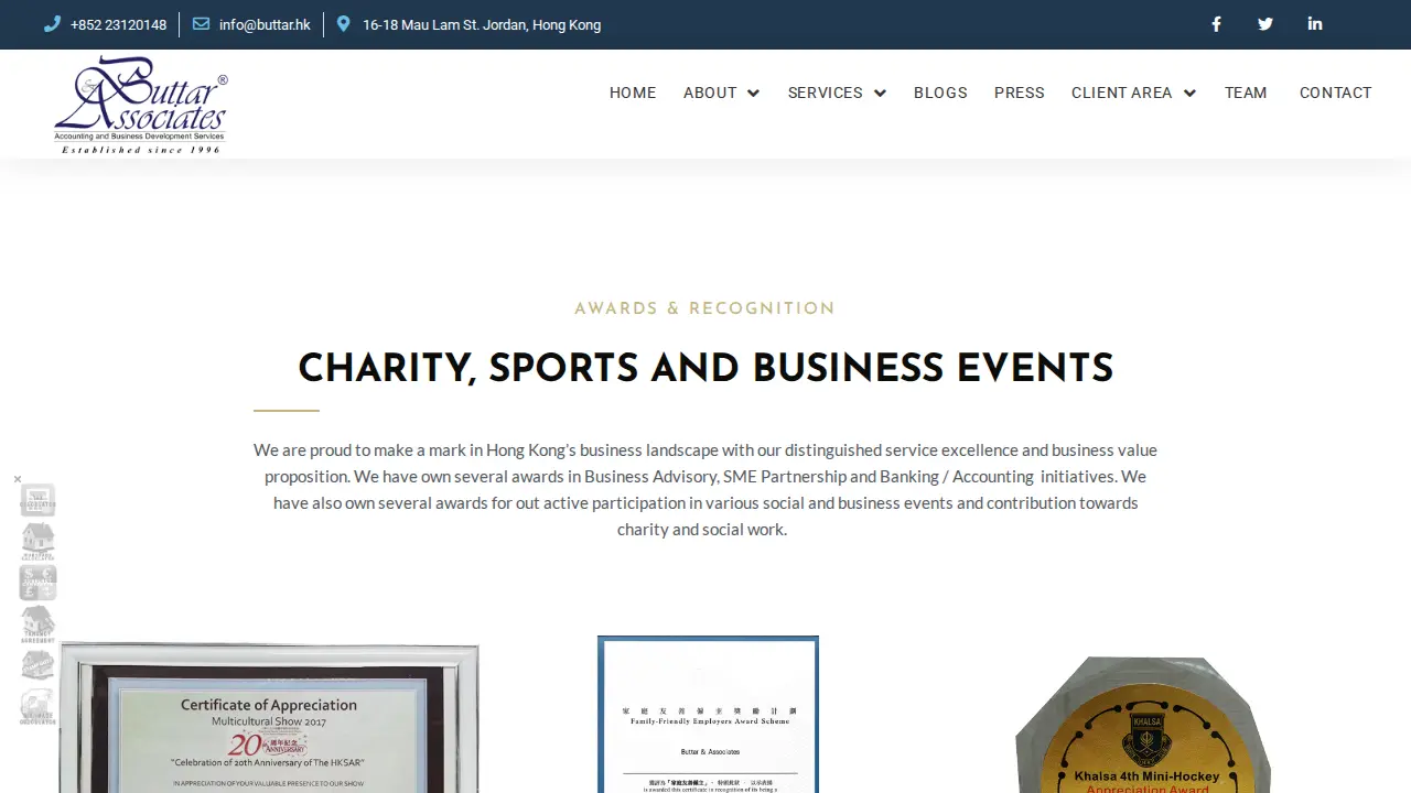Buttar & Associates page