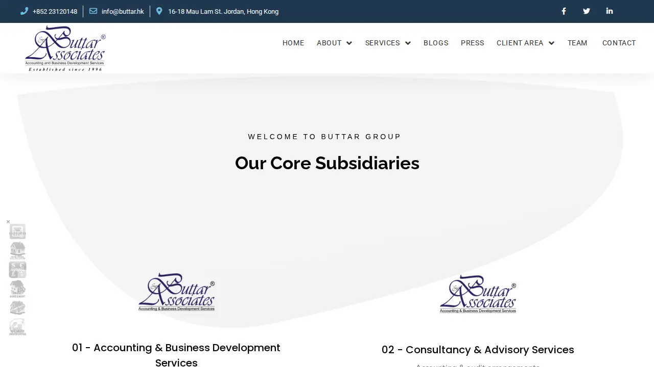 Buttar & Associates page