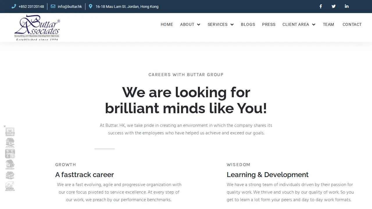 Buttar & Associates page