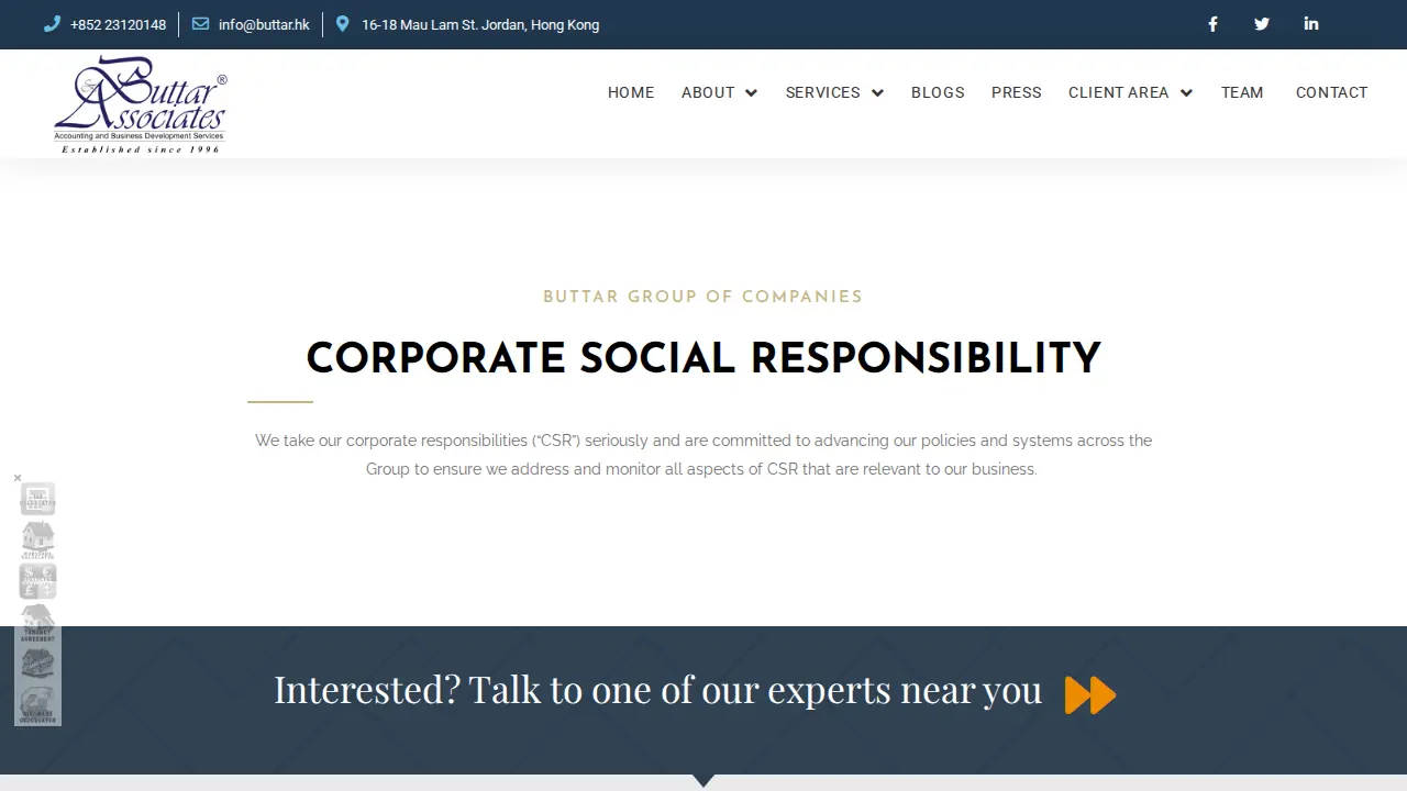 Buttar & Associates page