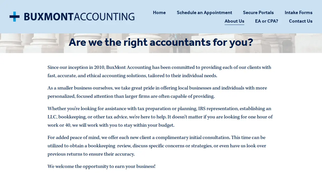 BuxMont Accounting, LLC page