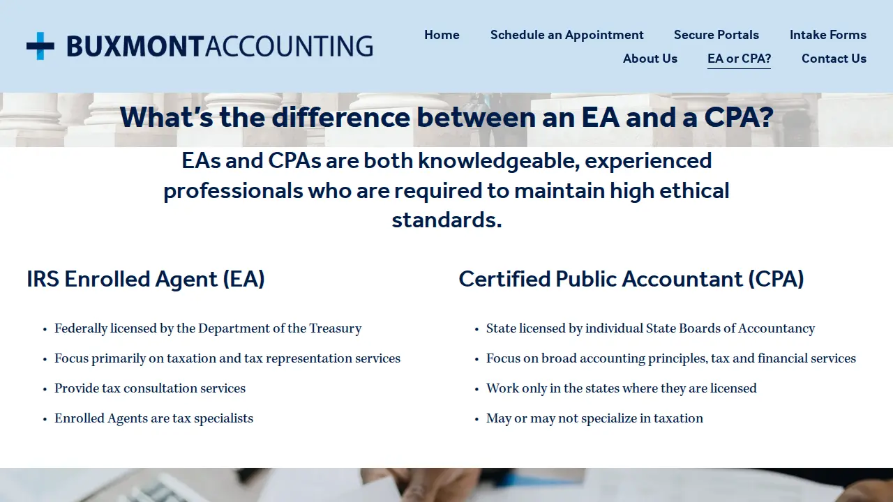 BuxMont Accounting, LLC page
