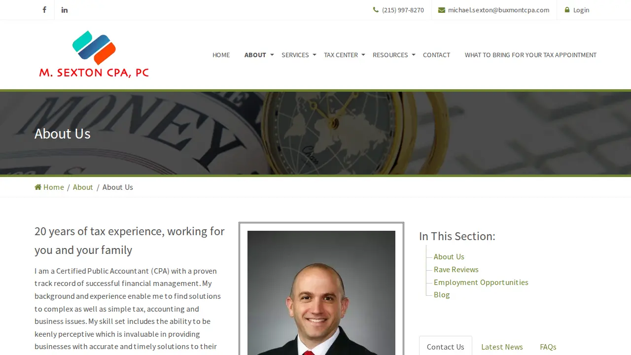 M. Sexton, CPA PC page