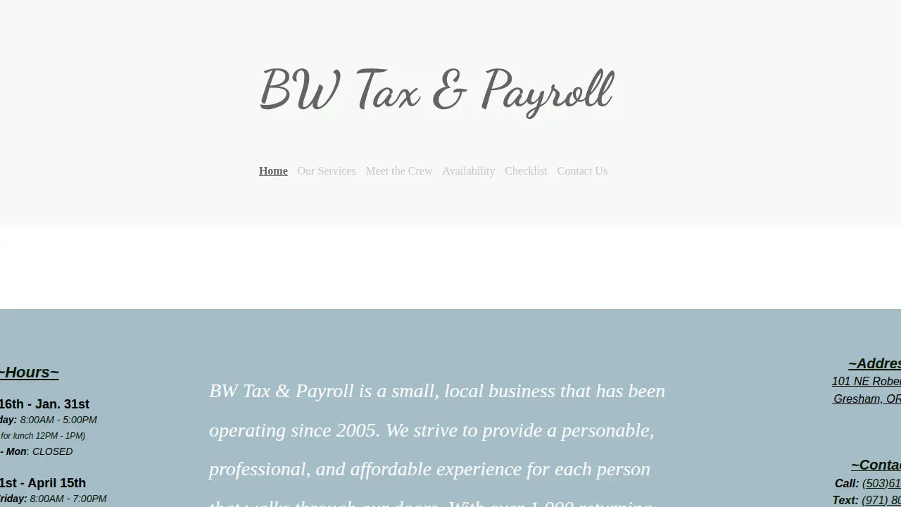 B W Tax & Payroll