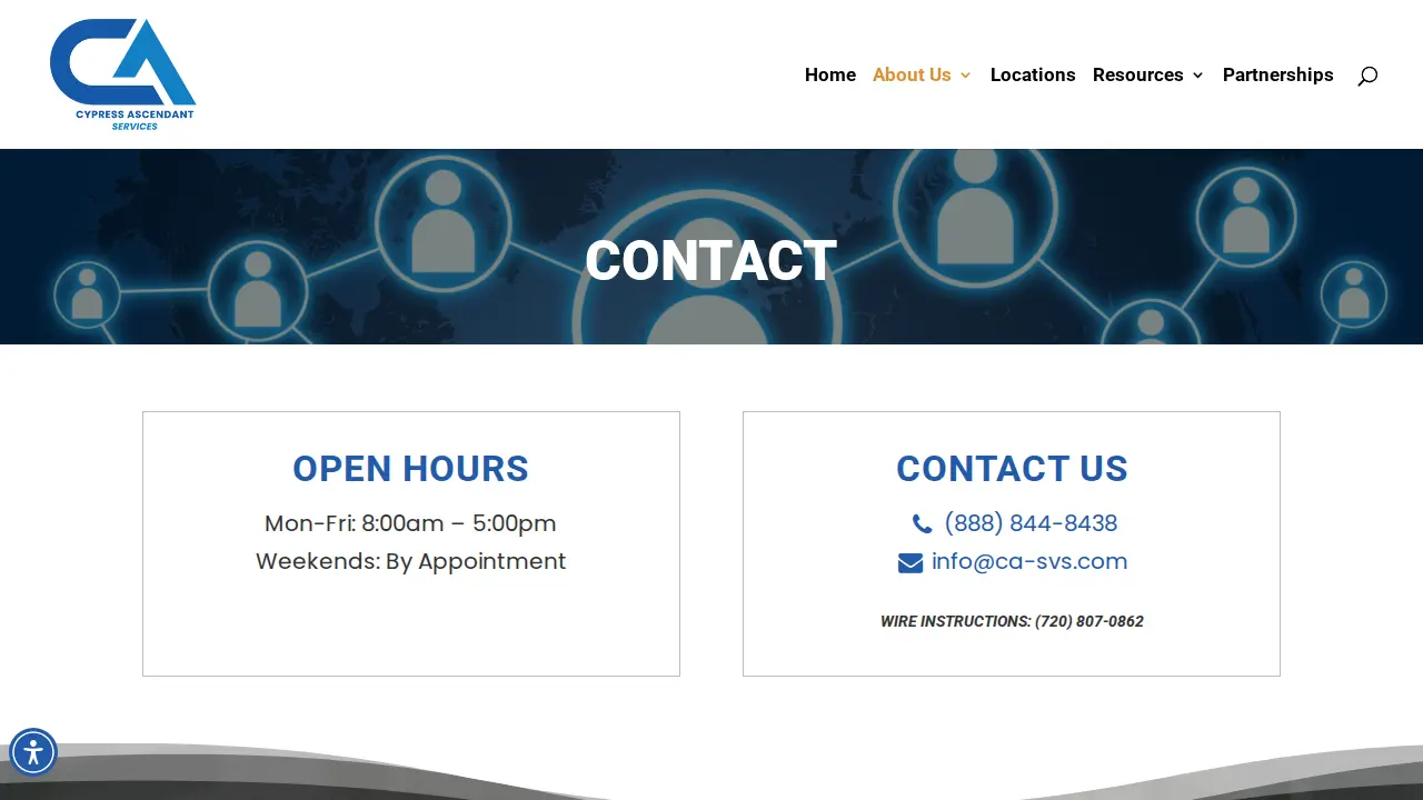 Cypress Ascendant Services page