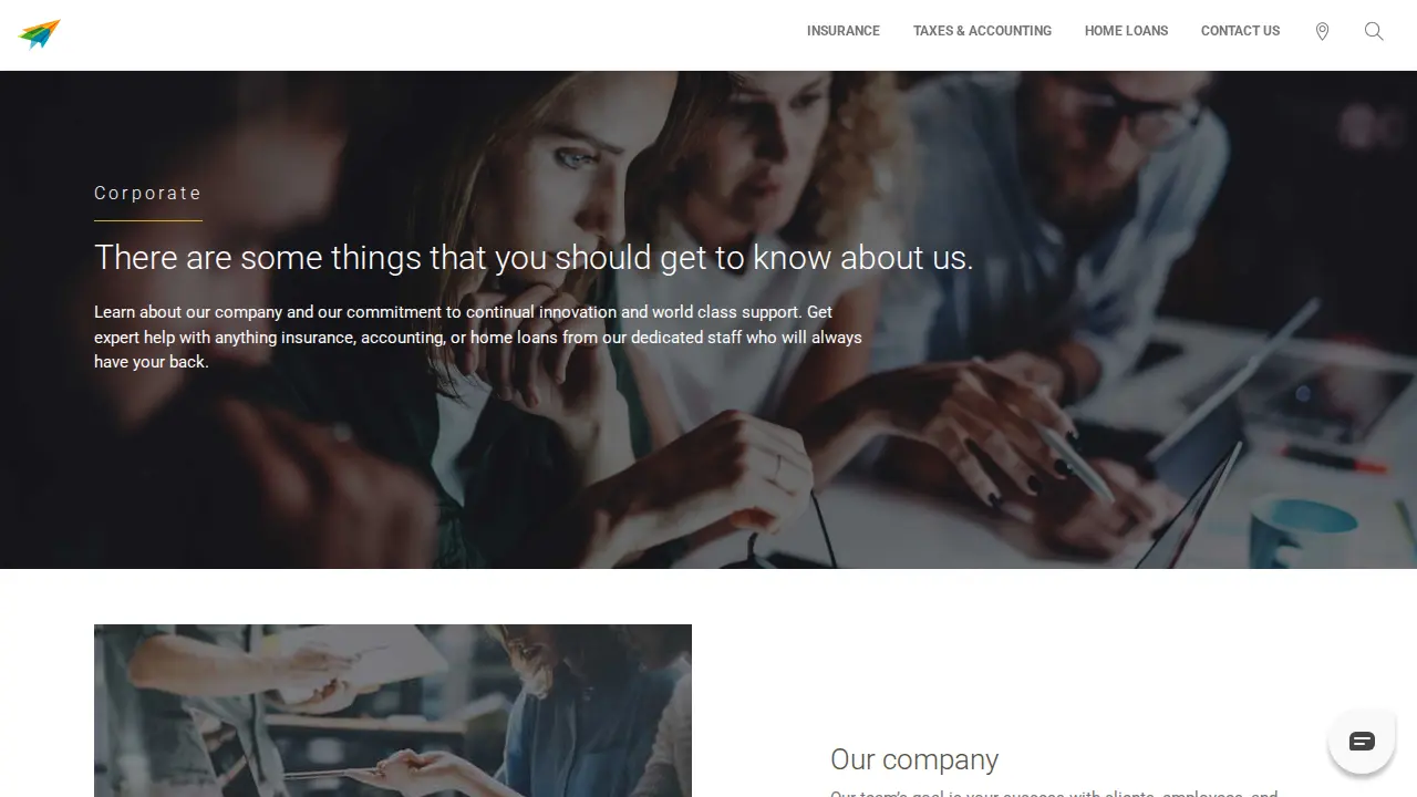 CAA Financial page
