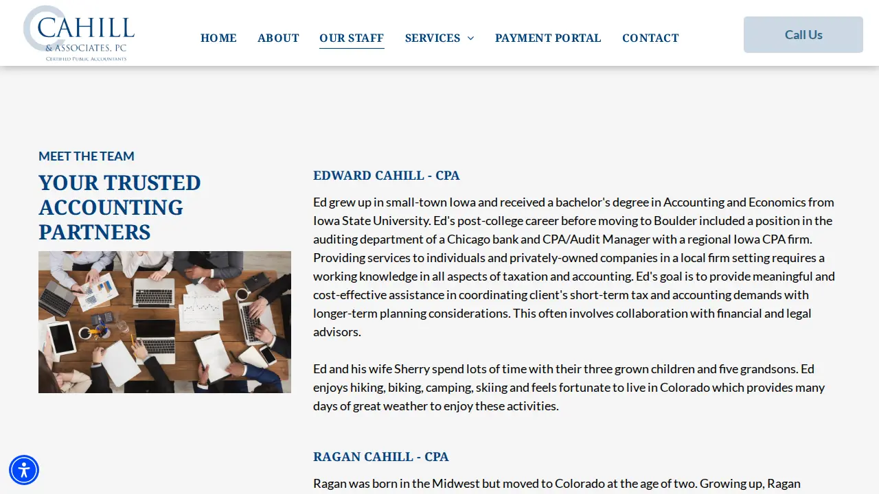 Cahill & Associates, P.C. page