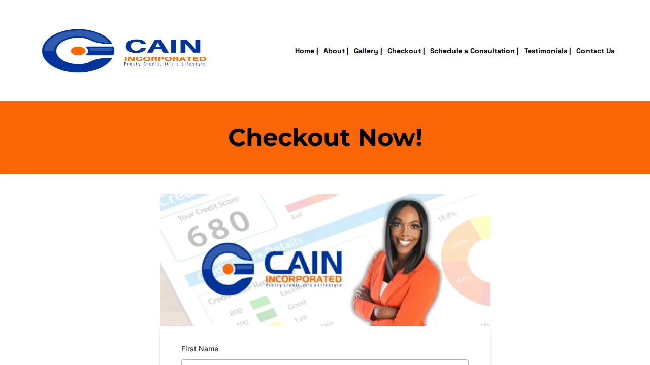Cain Inc Consulting Services page