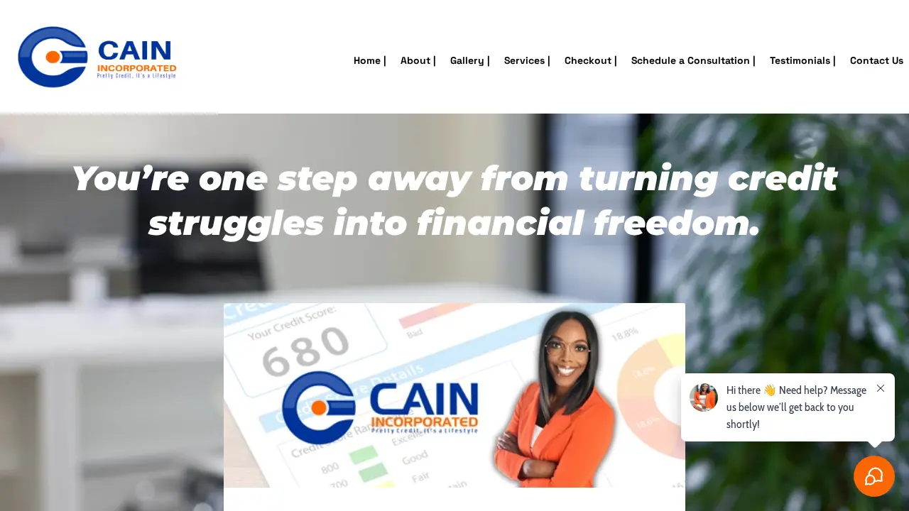Cain Inc Consulting Services page