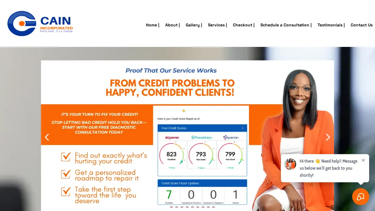 Cain Inc Consulting Services page