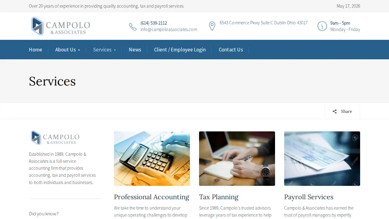 Campolo & Associates page