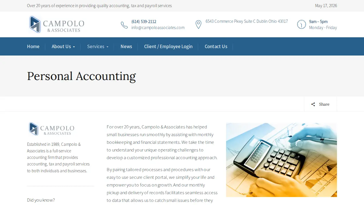 Campolo & Associates page