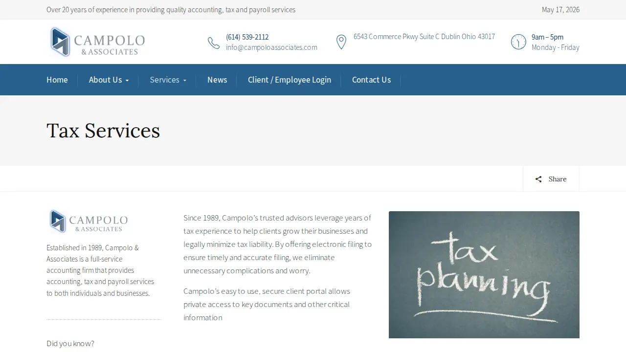 Campolo & Associates page