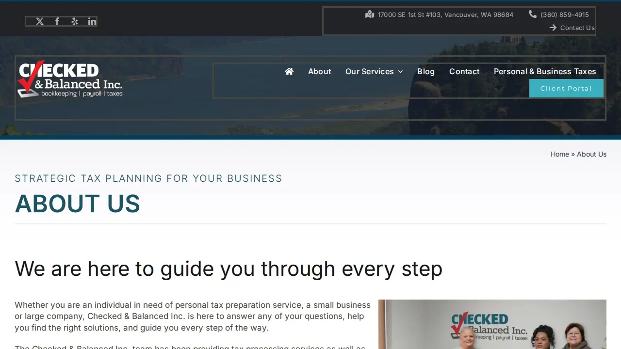 CHECKED & BALANCED INC page