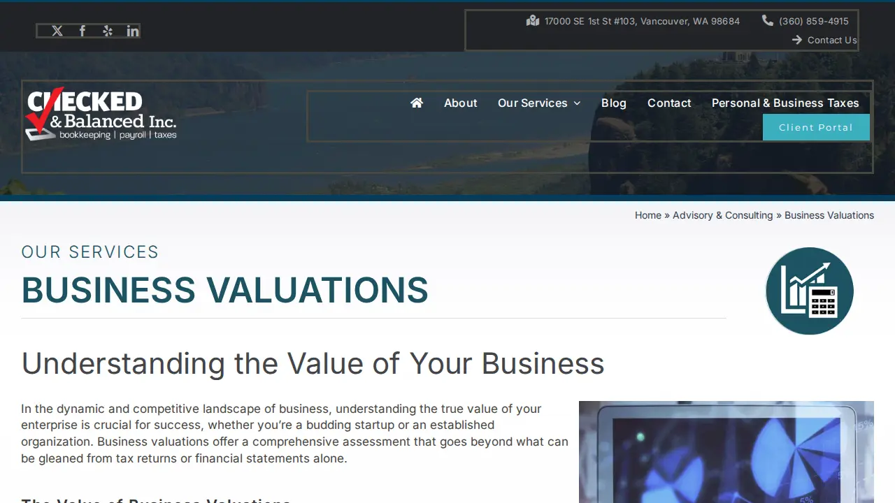 CHECKED & BALANCED INC page