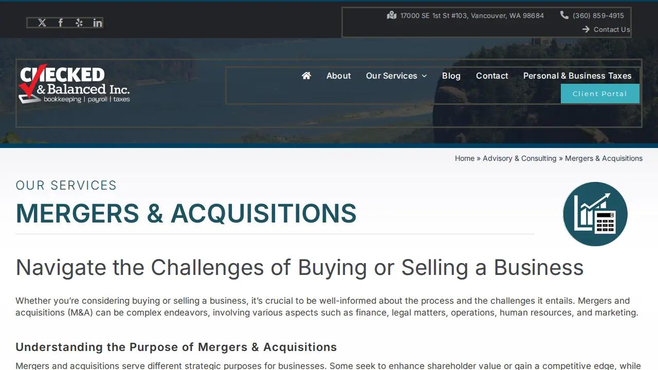 CHECKED & BALANCED INC page