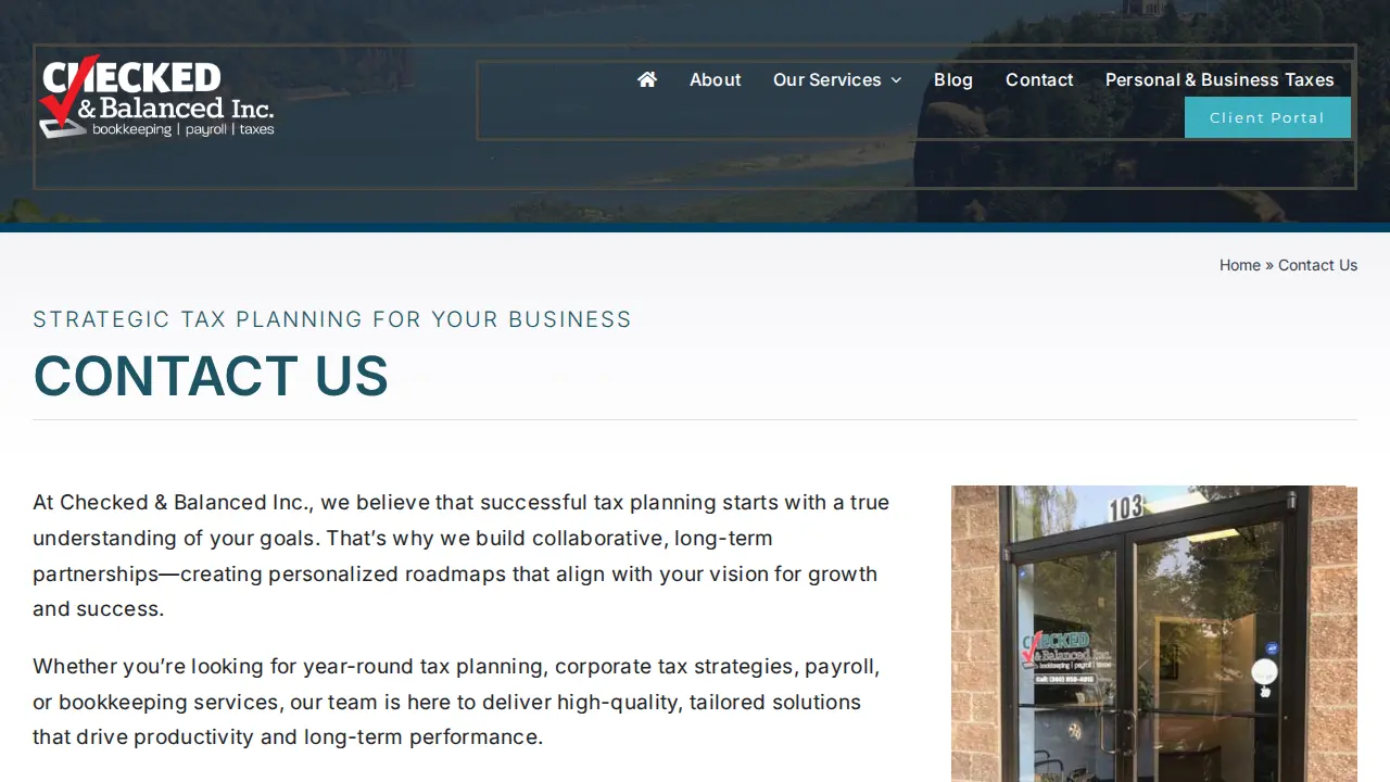 CHECKED & BALANCED INC page