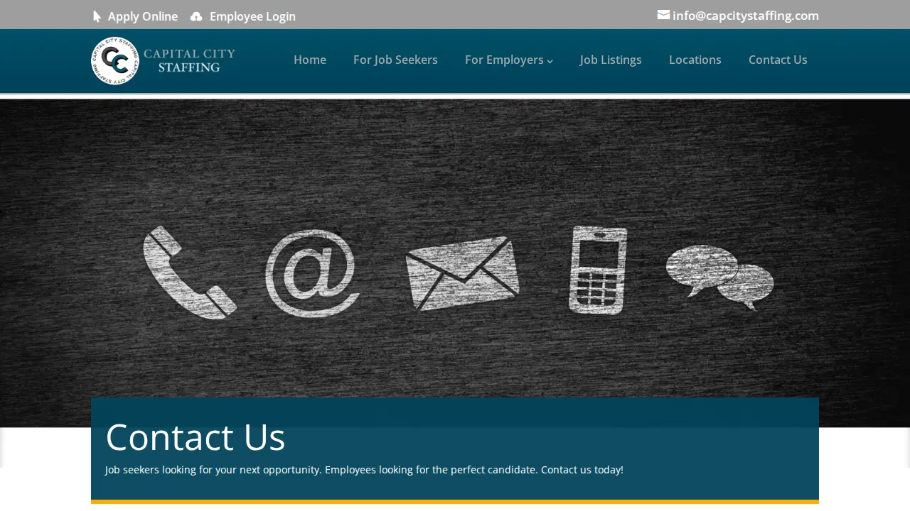 Capital City Staffing Solutions page