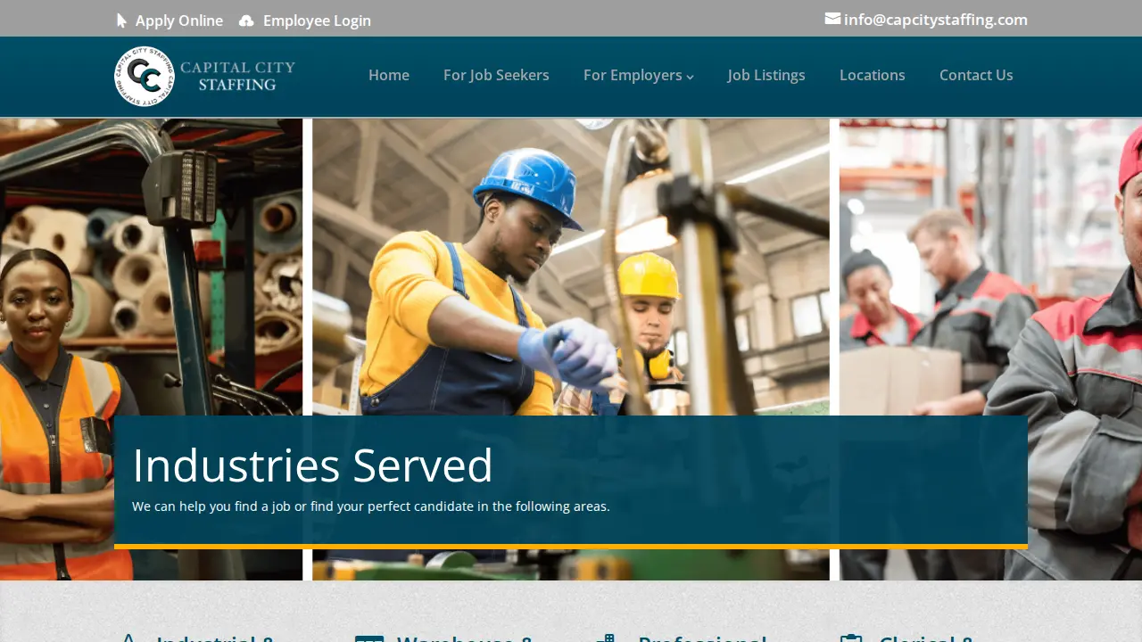 Capital City Staffing Solutions page