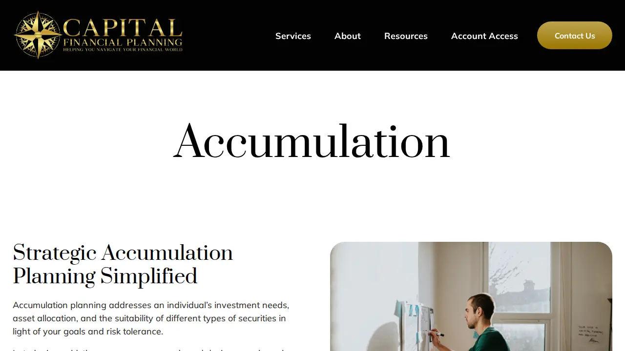 Capital Financial Planning page