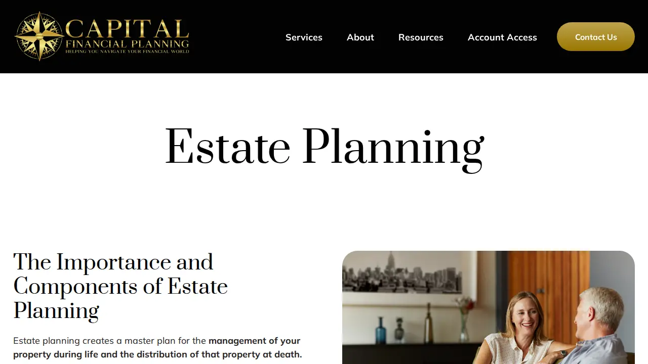 Capital Financial Planning page