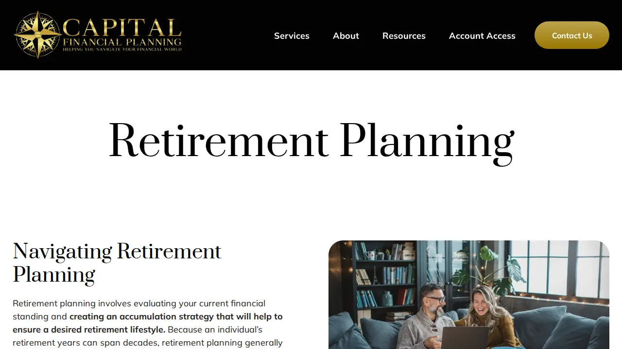 Capital Financial Planning page