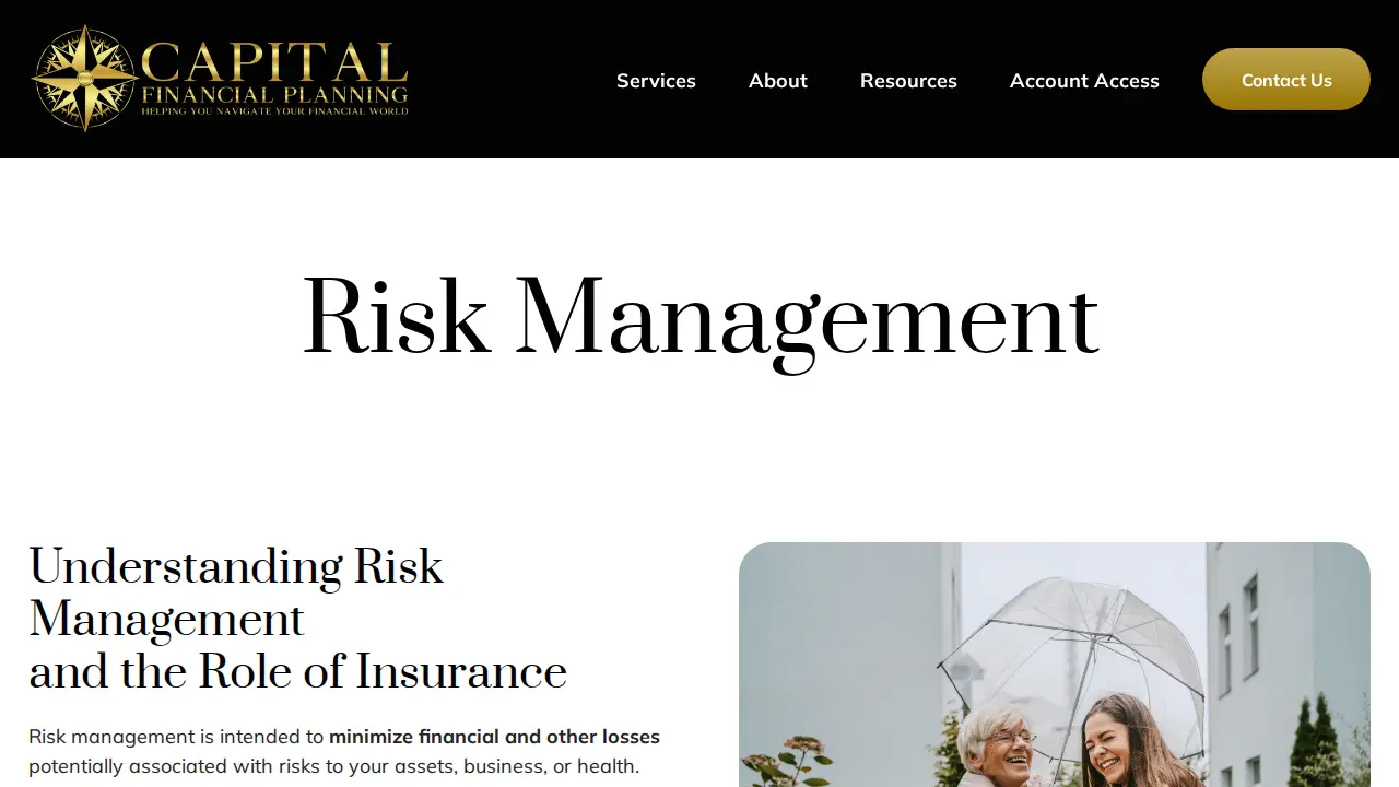 Capital Financial Planning page