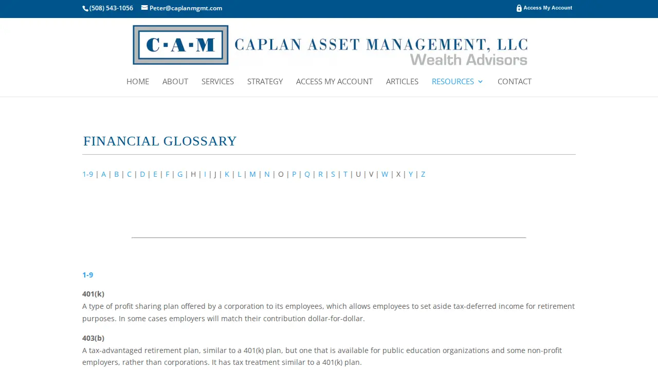 Caplan Asset Management LLC page