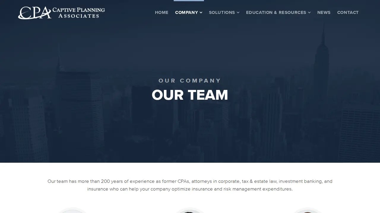 Captive Planning Associates page