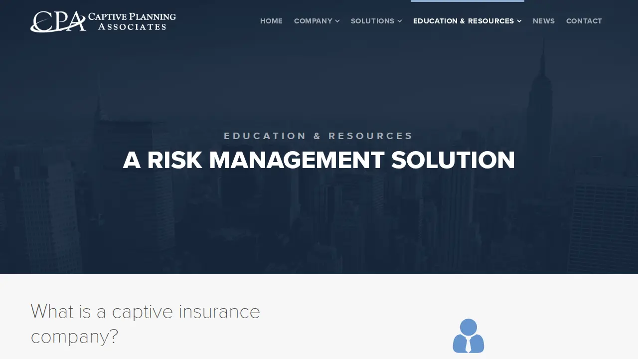 Captive Planning Associates page