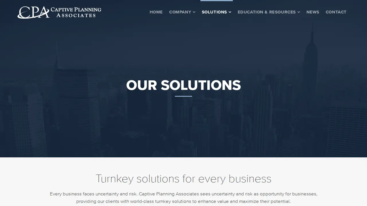 Captive Planning Associates page