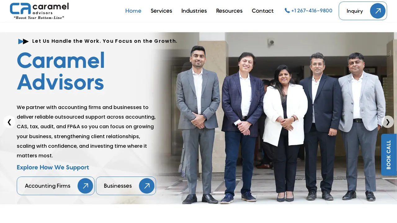 Caramel Advisors website