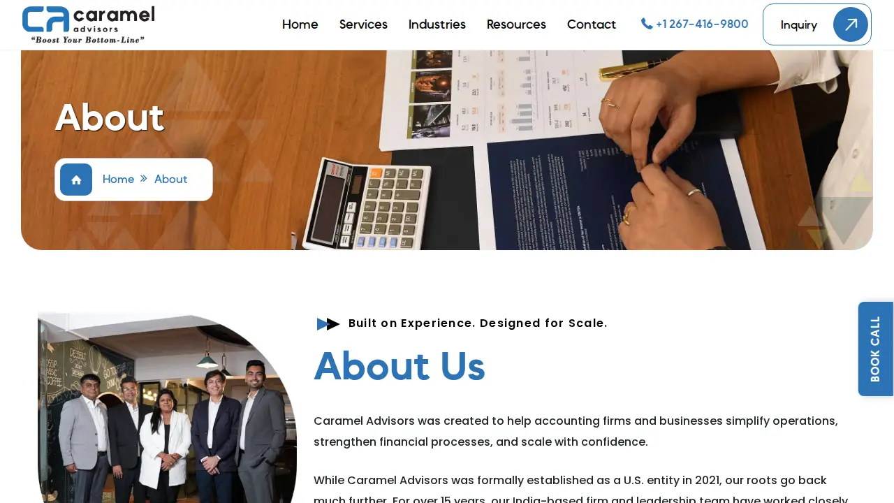 Caramel Advisors page