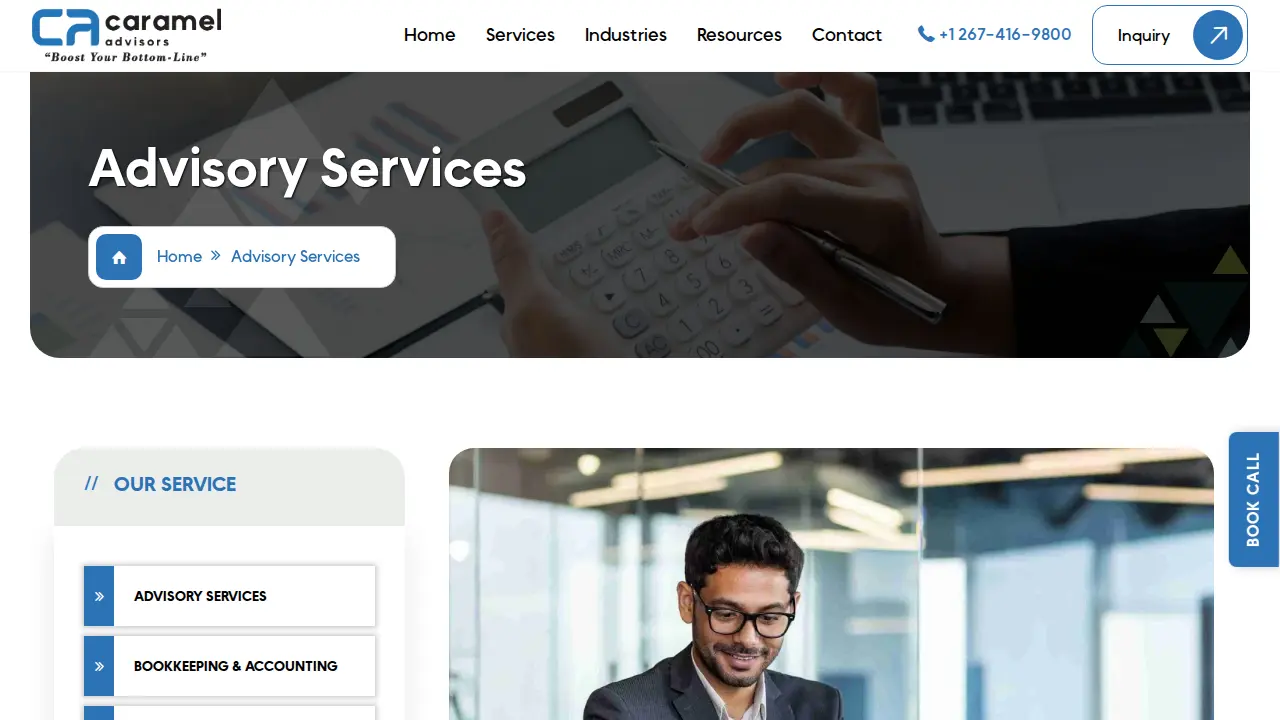 Caramel Advisors page