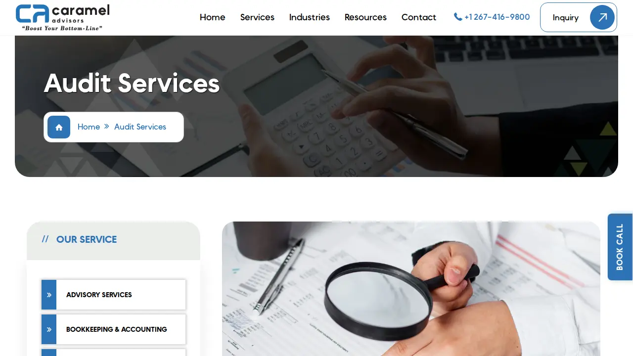 Caramel Advisors page