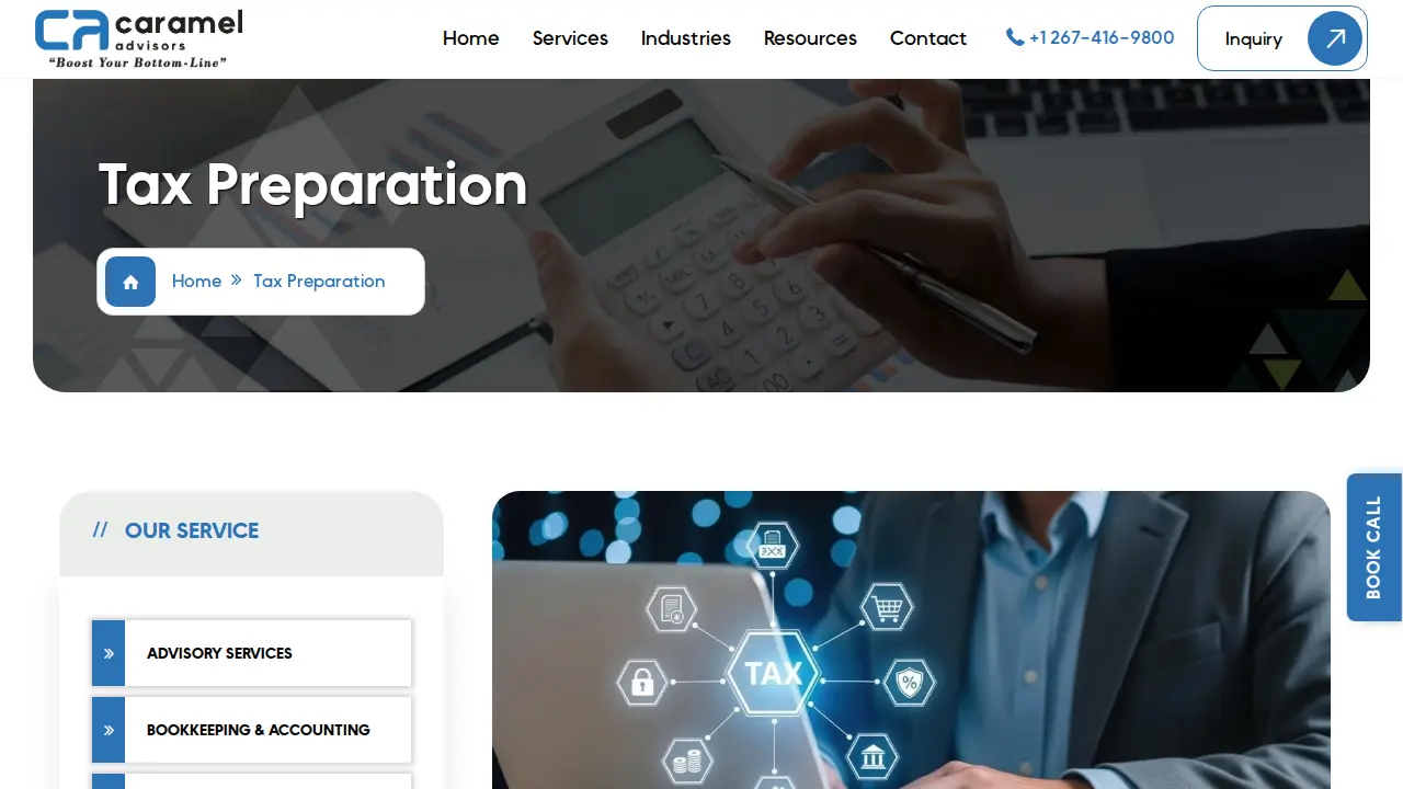 Caramel Advisors page