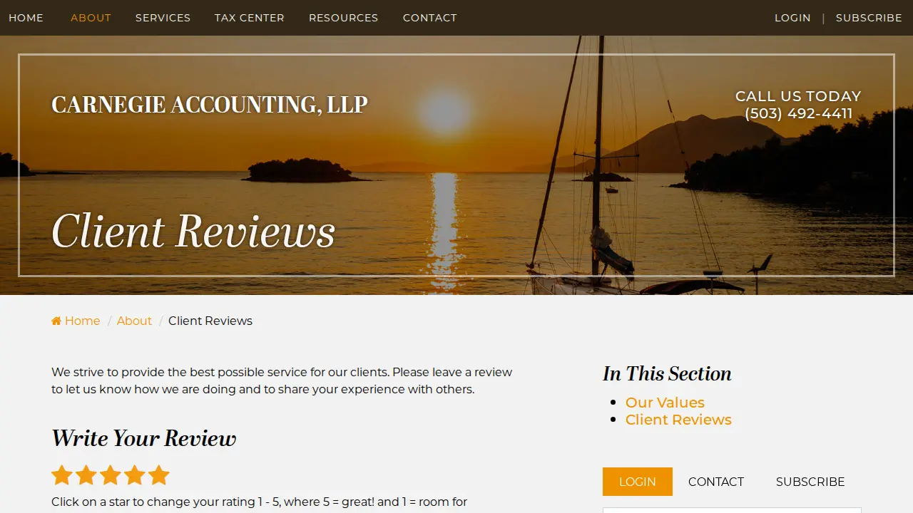 Carnegie Accounting, LLP page