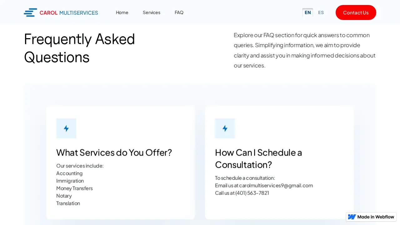 CAROL-MULTISERVICES LLC page
