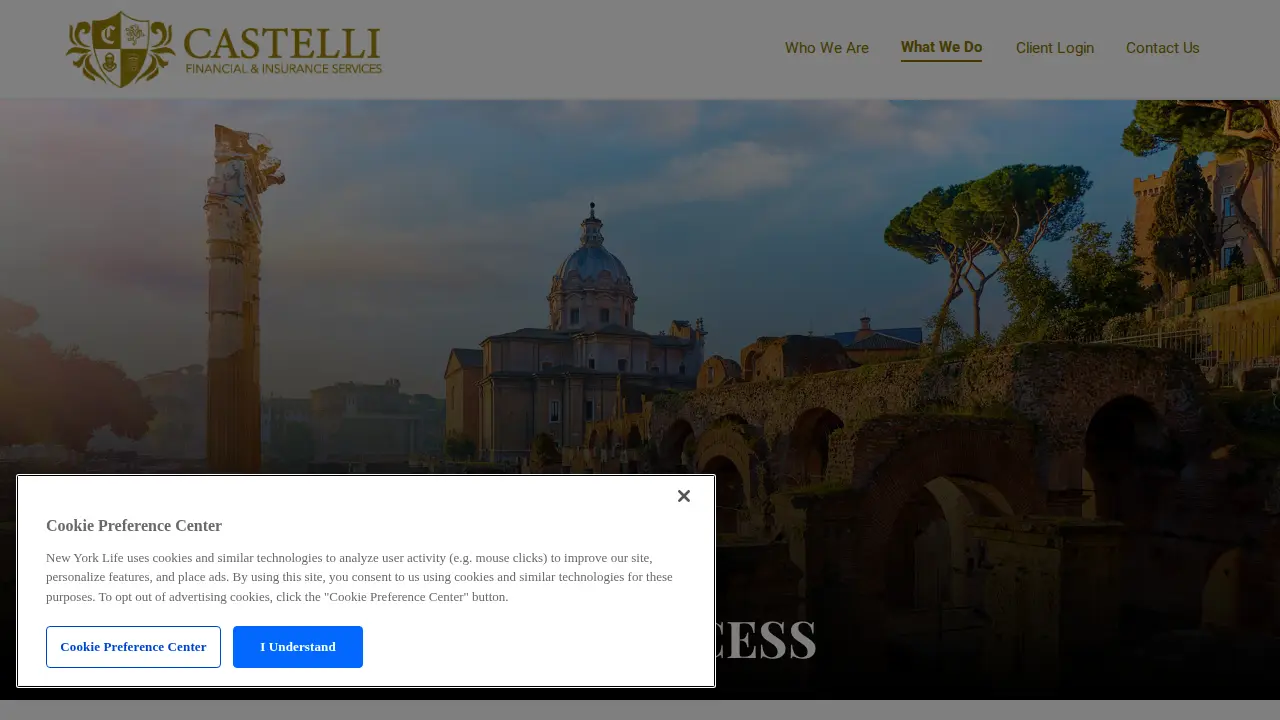 Castelli Financial page