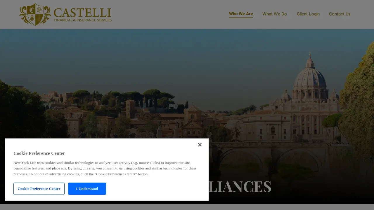 Castelli Financial page