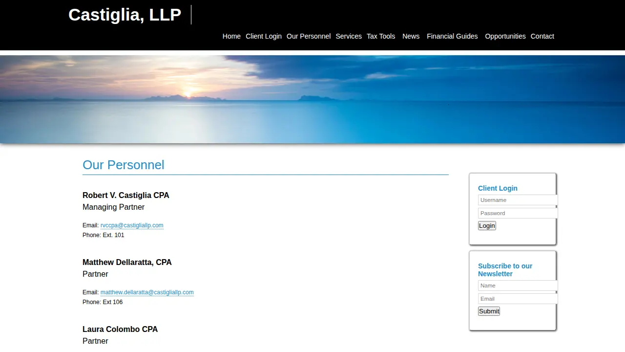 CASTIGLIA, LLP page
