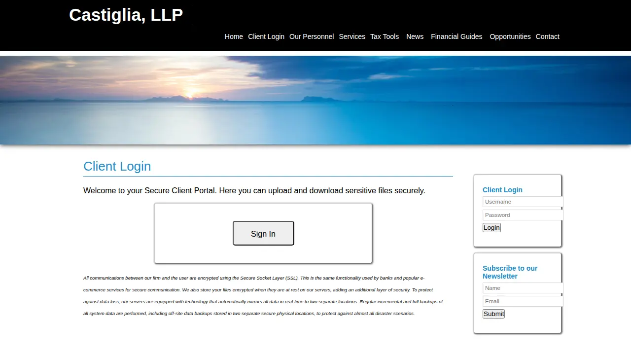 CASTIGLIA, LLP page