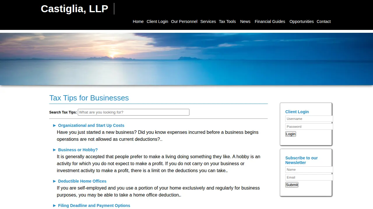 CASTIGLIA, LLP page