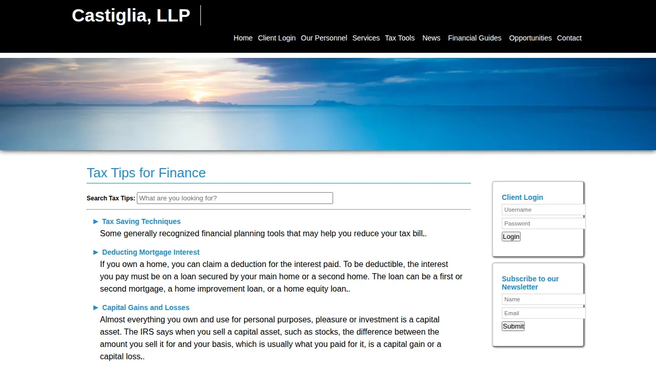 CASTIGLIA, LLP page